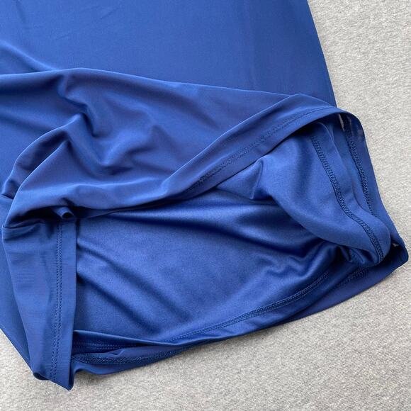 AFRM Skirt XL Blue Mesh Midi Pull On Stretch Lined Lightweight Rave Clubwear - Picture 8 of 10